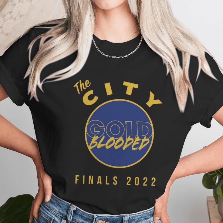 Warriors Finals 2022 Basketball Gold Blooded Warriors Graphic Design Printed Casual Daily Basic V4 Unisex T-Shirt Gifts for Her