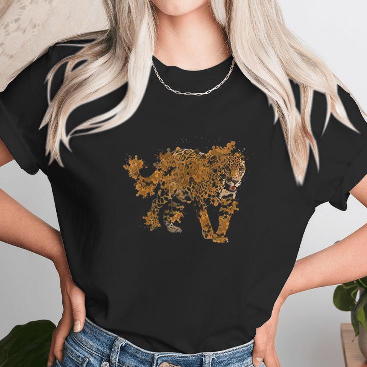 Watercolor Wild Animals Gift For Jaguar Lovers Unisex T-Shirt Gifts for Her