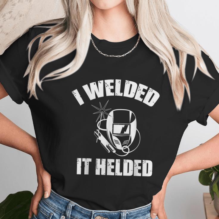 Welder Welding Machine Mechanic Work Arc Accessories Unisex T-Shirt Gifts for Her