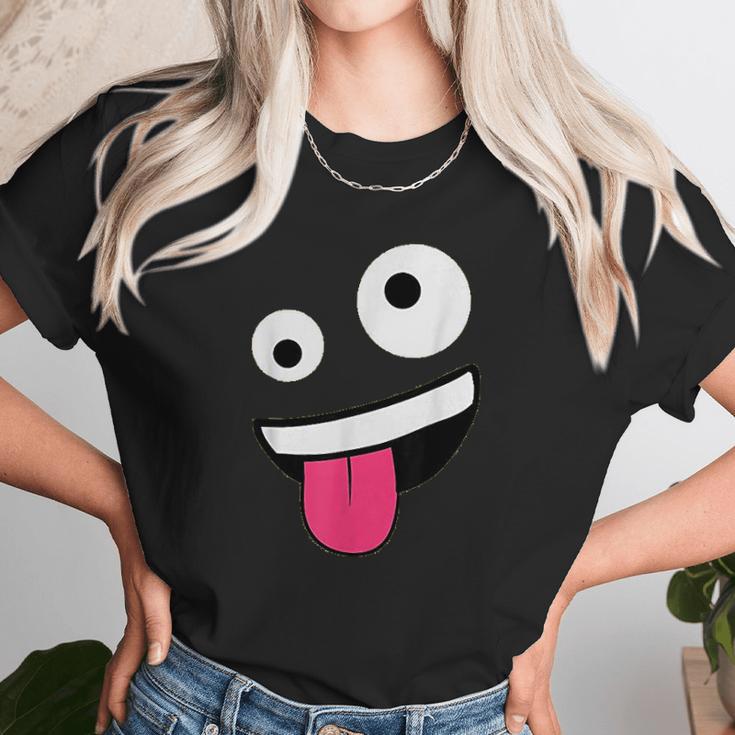 Wild Silly Crazy Eyes Zany Face Emojis Halloween Costume Unisex T-Shirt Gifts for Her