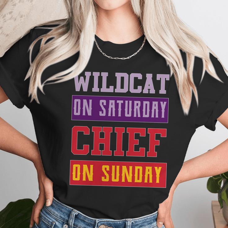 Wildcat On Saturday Chief On Sunday Unisex T-Shirt Gifts for Her