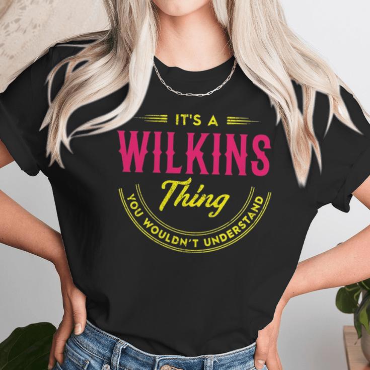 Wilkins Shirt Personalized Name GiftsShirt Name Print T Shirts Shirts With Name Wilkins Unisex T-Shirt Gifts for Her