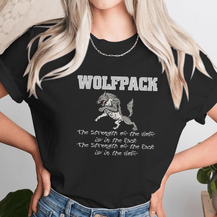 Wolfpack Strength Of Pack Unisex T-Shirt Gifts for Her