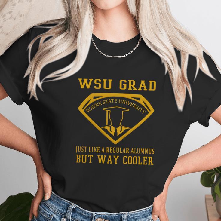 Wsu Grad Wayne State University Unisex T-Shirt Gifts for Her