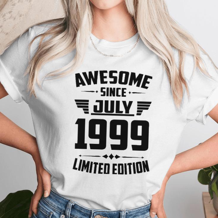 22Nd Birthday Gift 22 Years Old Awesome Since July 1999 Ver2 Unisex T-Shirt Gifts for Her