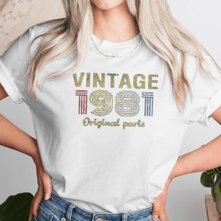 40Th Birthday Gift Vintage 1981 Original Parts Unisex T-Shirt Gifts for Her