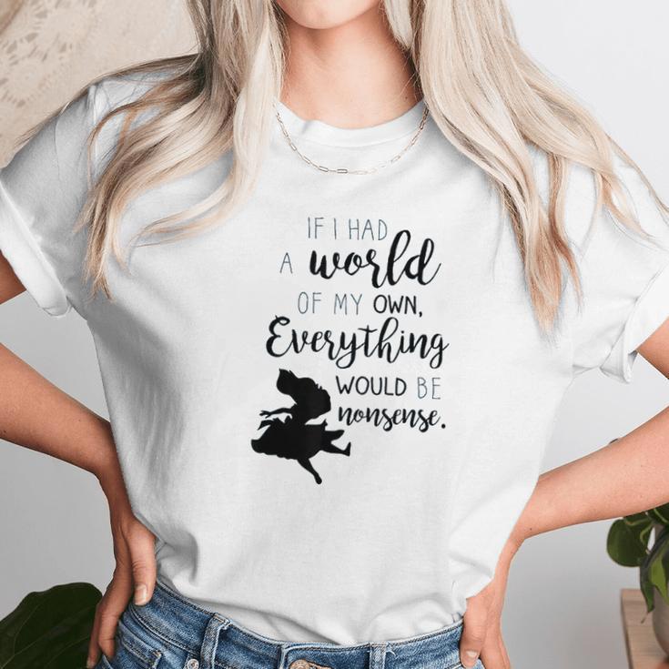 Alice In Wonderland My World Unisex T-Shirt Gifts for Her