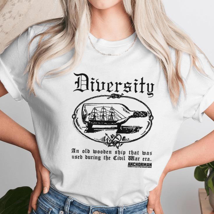 Anchorman Diversity An Old Wooden Unisex T-Shirt Gifts for Her