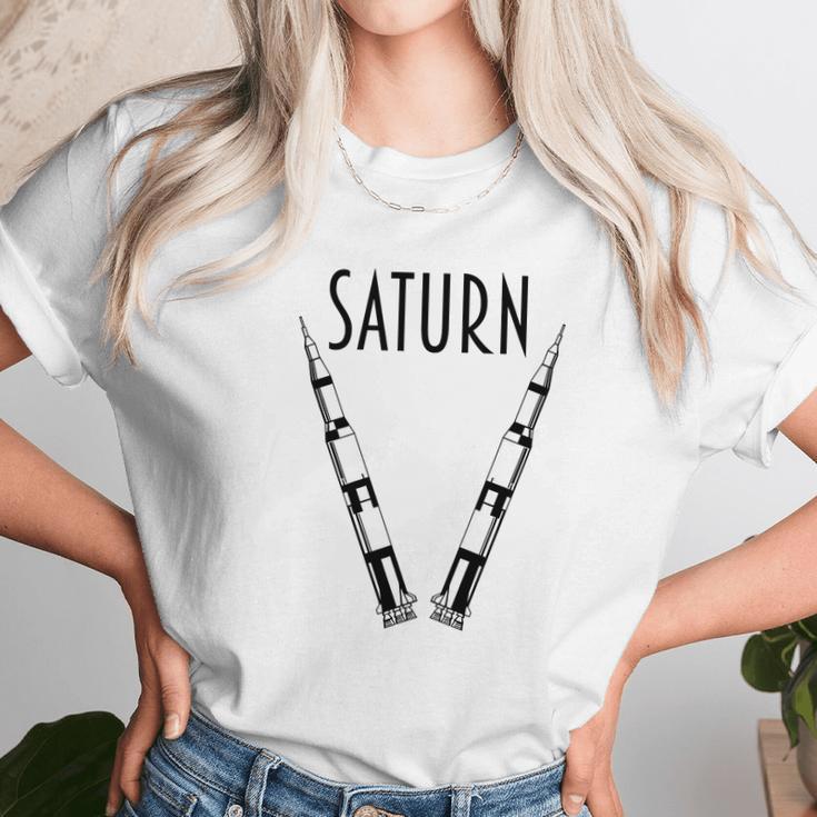 Apollo 11 Saturn V Moon Rockets Shirt Unisex T-Shirt Gifts for Her