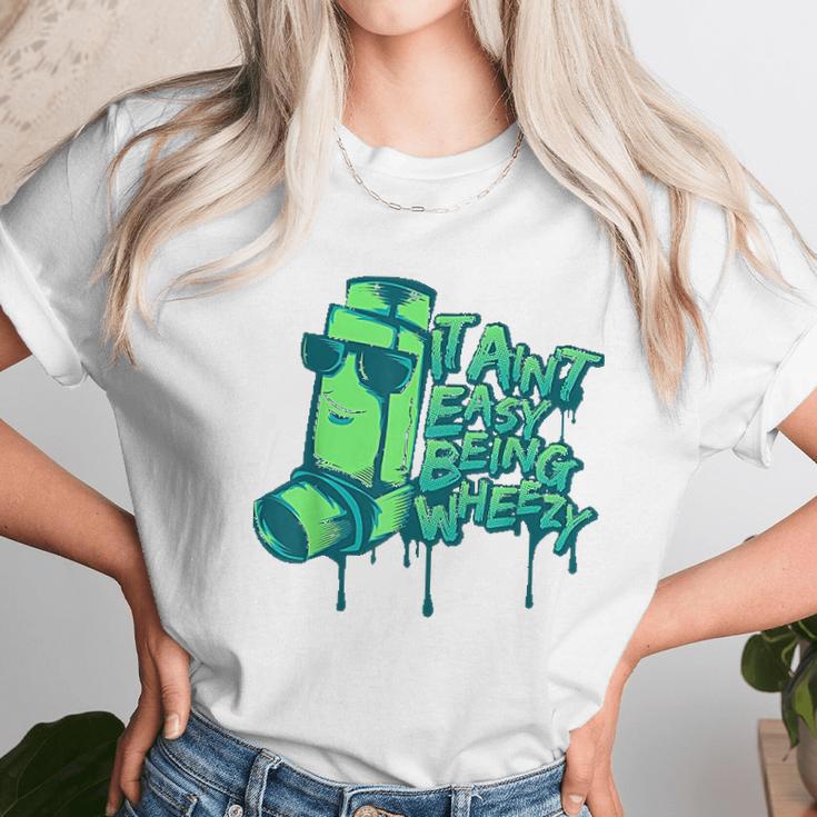 Asthma Attack Inhaler Wheezy Breathing Asthmatic Unisex T-Shirt Gifts for Her