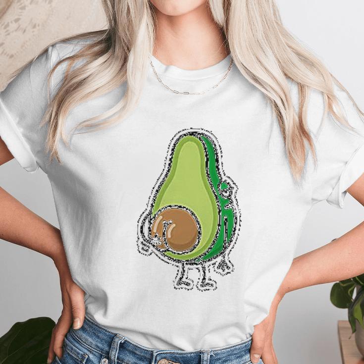 Avocado Seed Fat Funny Vegan Big Scratching Unisex T-Shirt Gifts for Her