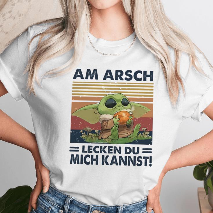 Baby Yoda Am Arsch Lecken Du Mich Kannst Vintage Shirt Mf Unisex T-Shirt Gifts for Her