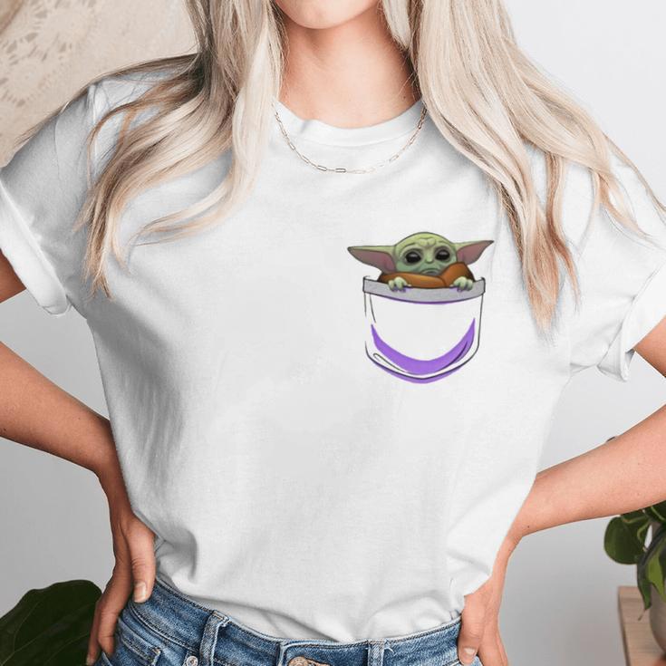 Baby Yoda In Pocket Shirt Unisex T-Shirt Gifts for Her