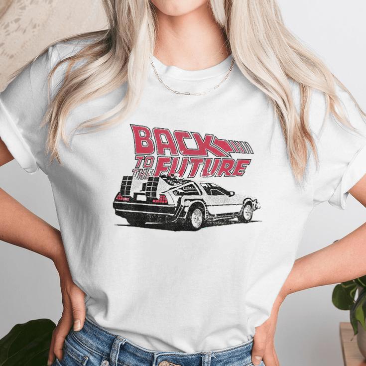 Back To The Future Delorean Graphic Unisex T-Shirt Gifts for Her