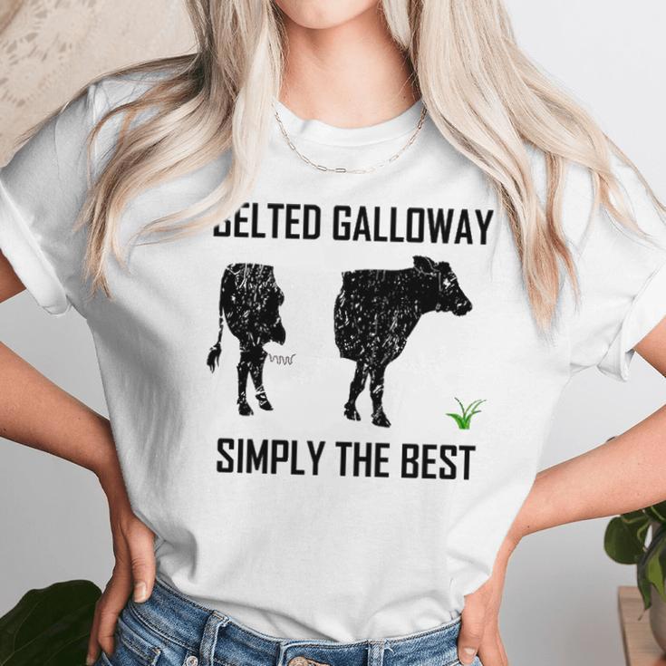 Belted Galloway Simply The Best Vintage Cow Gift Unisex T-Shirt Gifts for Her