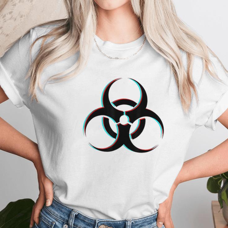 Biohazard Radioactive Symbol Nuclear Unisex T-Shirt Gifts for Her