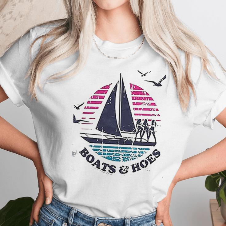 Boats And Hoes Sailing Unisex T-Shirt Gifts for Her