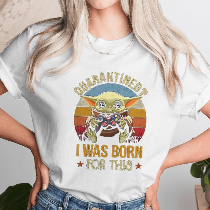 I Was Born For This Retro Vintage Social Distancing Unisex T-Shirt Gifts for Her