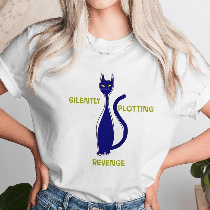 Ca Funny Silently Plotting Revenge Unisex T-Shirt Gifts for Her