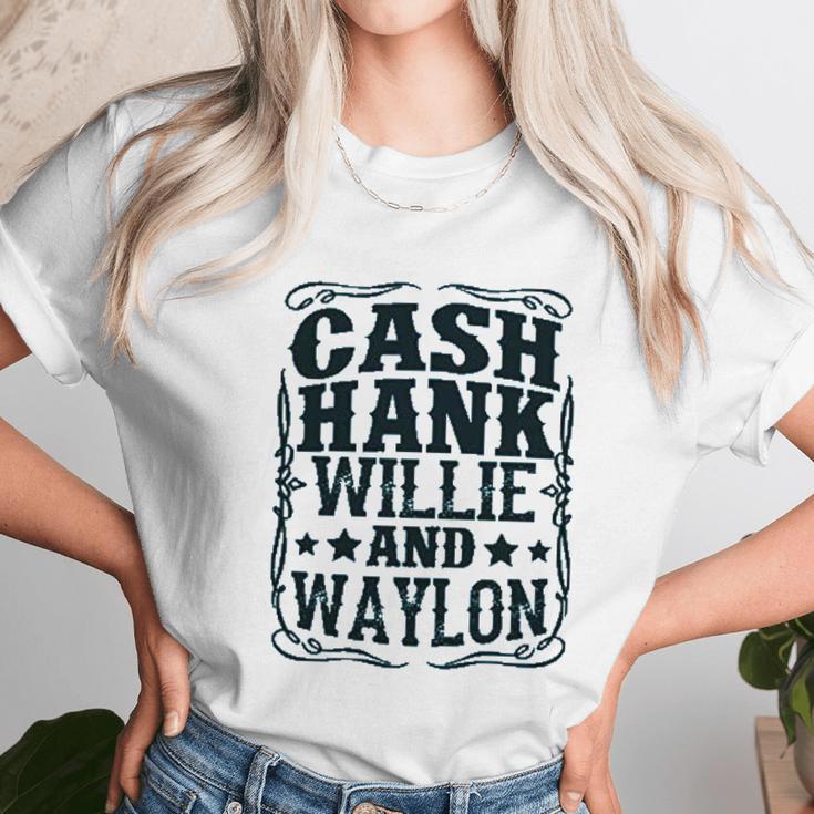 Cash Hank Willie And Waylon Country Girl Unisex T-Shirt Gifts for Her