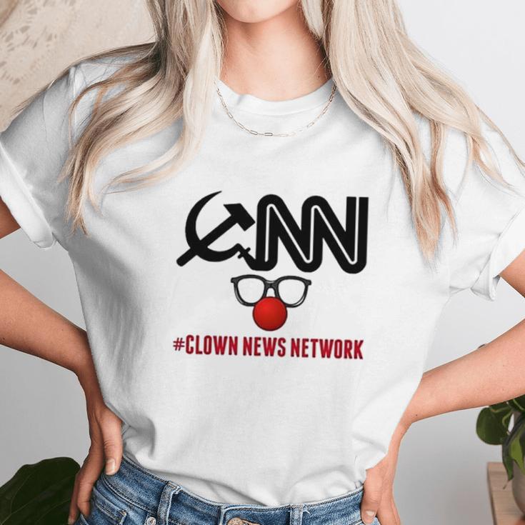 Cnn Clown News Network Funny Political Cool Fake News A Great Novelty Unisex T-Shirt Gifts for Her