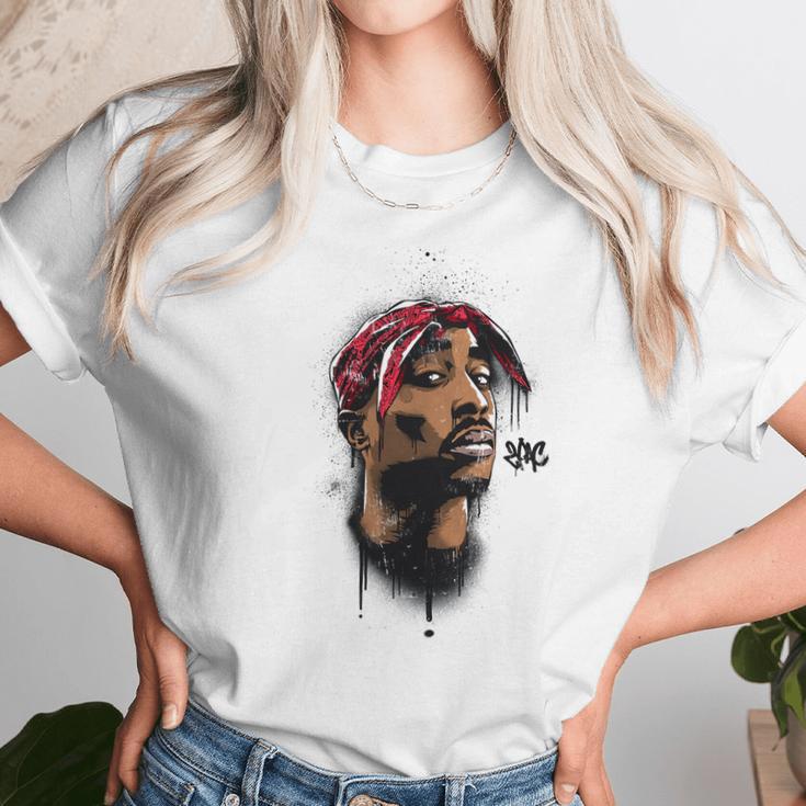 Cool 2Pac Tupac Shakur 3D Hip Hop Rapper Unisex T-Shirt Gifts for Her