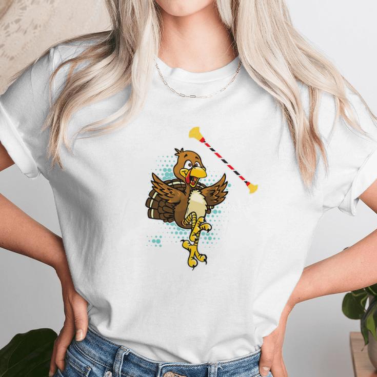 Cool Baton Twirling Turkey Twirler Thanksgiving Fun Unisex T-Shirt Gifts for Her