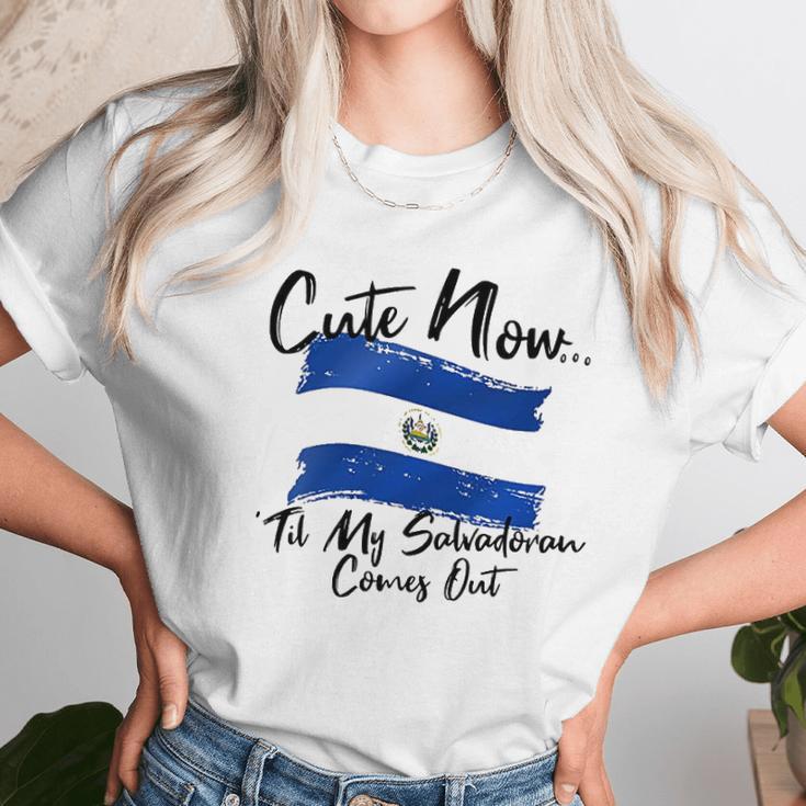 Cute Now Ladies El Salvador Til My Salvadoran Comes Out Unisex T-Shirt Gifts for Her