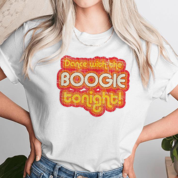 Dance With The Boogie Tonight Vintage 1970S Distressed Unisex T-Shirt Gifts for Her