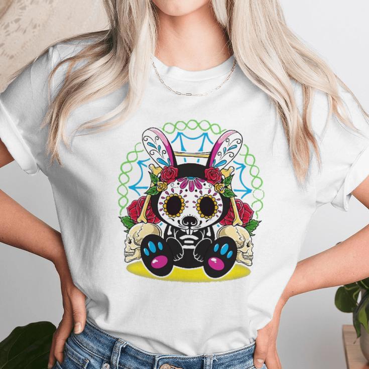 Day Of The Dead Dia De Los Muertos Bunny Sugar Skull Unisex T-Shirt Gifts for Her