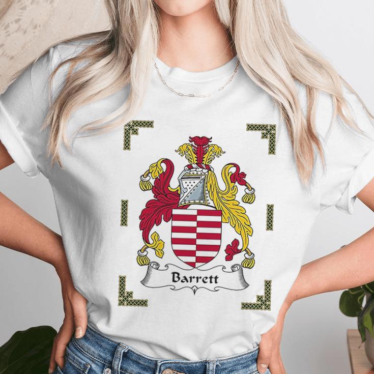 Designs Barrett Coat Of Armsbarrett Family Crest Unisex T-Shirt Gifts for Her