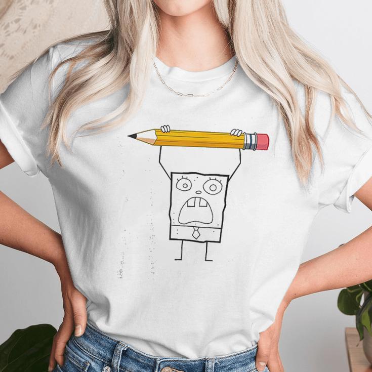 Doodlebob Pencil Rage Unisex T-Shirt Gifts for Her