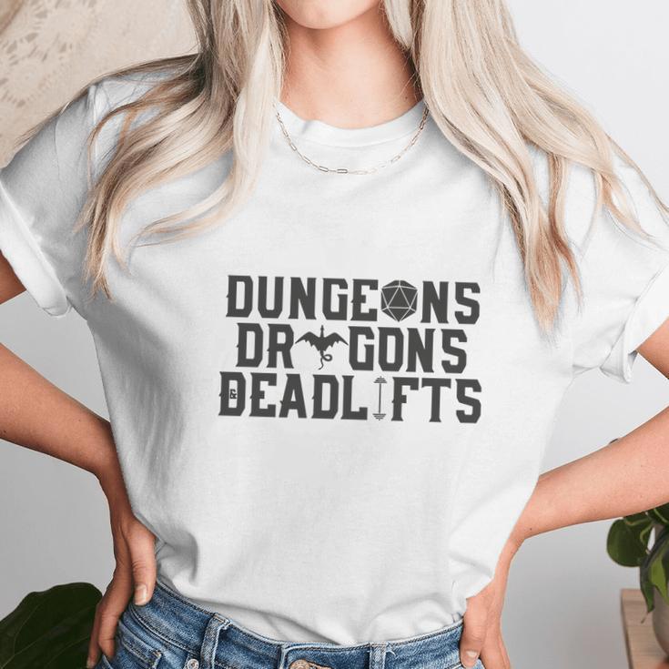 Dungeons &Amp Dragons &Amp Deadlifts Unisex T-Shirt Gifts for Her