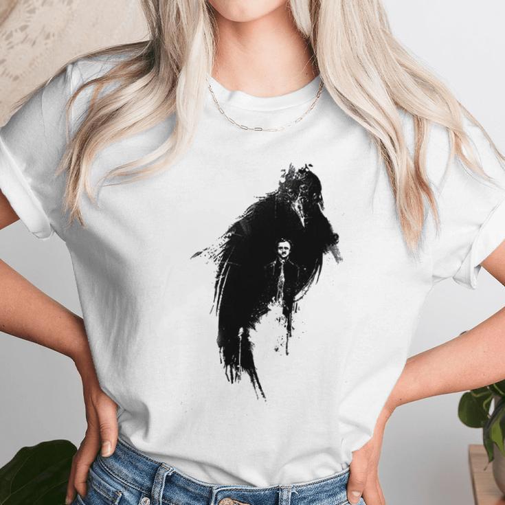 Edgar Allan Poe The Raven Nevermore American Writer Poet Unisex T-Shirt Gifts for Her