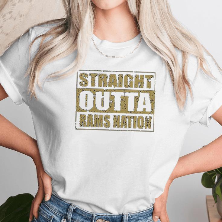 Expression Straight Outta Rams Nation Football Mens Unisex T-Shirt Gifts for Her