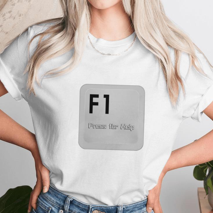 F1 Press For Help Unisex T-Shirt Gifts for Her