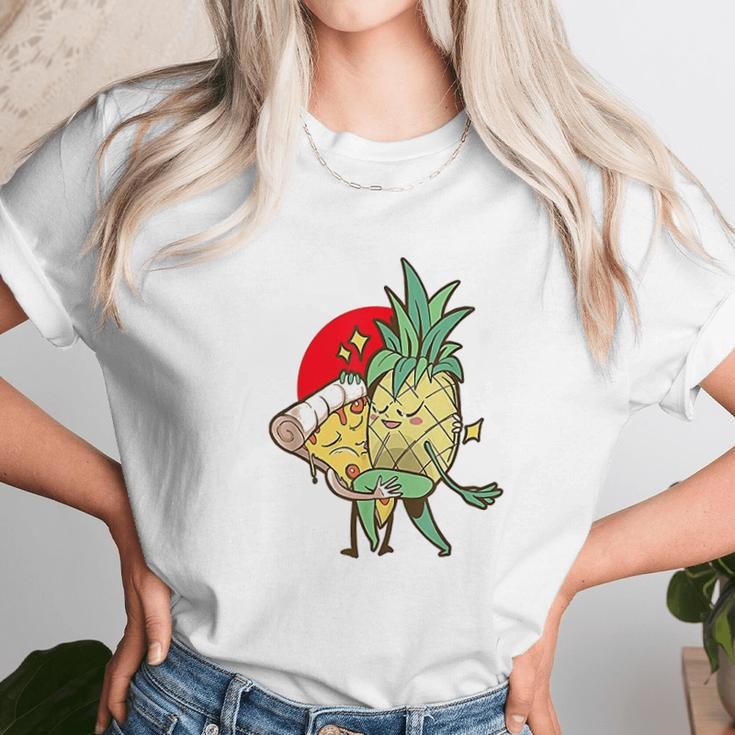 Funny Pineapple Pizza Forbidden Love Hawaiian Unisex T-Shirt Gifts for Her