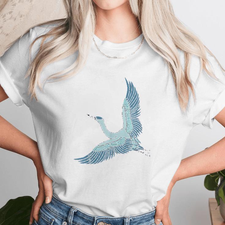 Great Blue Flying Heron Unisex T-Shirt Gifts for Her