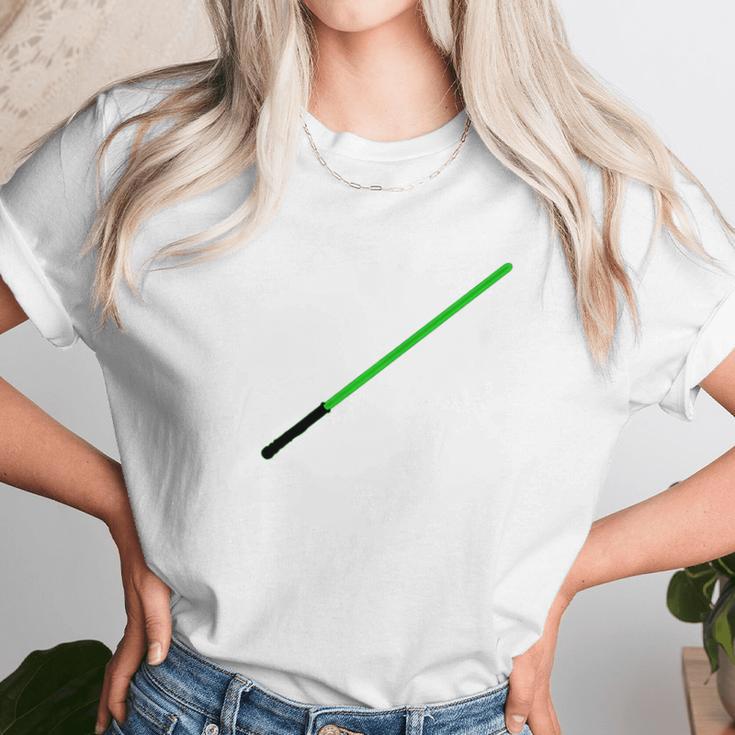 Green Light Saber T-Shirt Unisex T-Shirt Gifts for Her