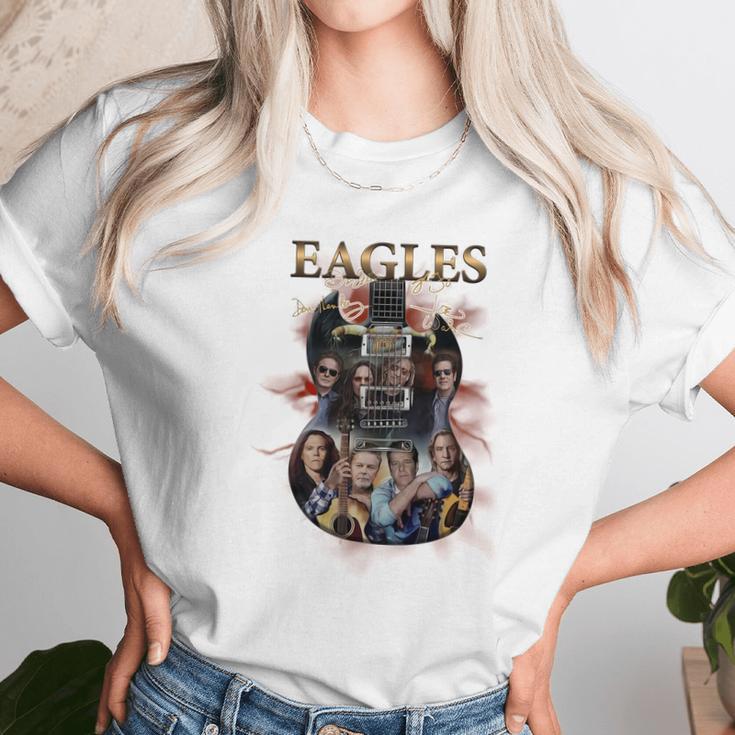 Guitar Eagles Rock Band Signatures Shirt Unisex T-Shirt Gifts for Her