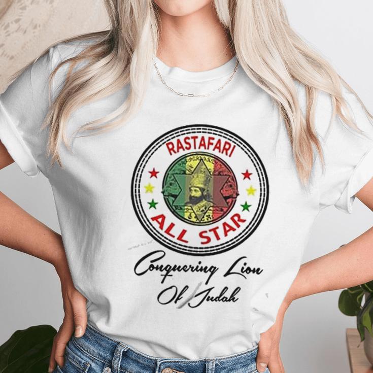 Jah Rastafari Haile Selassie Marcus Garvey Africa Iv Unisex T-Shirt Gifts for Her