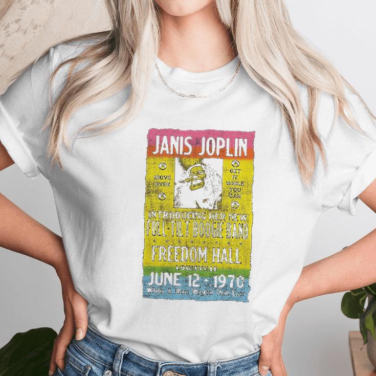 Janis Joplin Freedom Hall Poster Fitted Jersey Unisex T-Shirt Gifts for Her