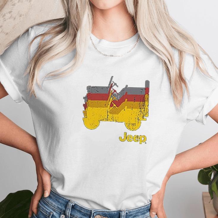 Jeep Willys Repeating Profile Unisex T-Shirt Gifts for Her