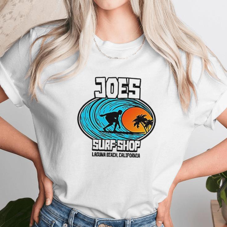 Joes Surf Shop Graphic Art Unisex T-Shirt Gifts for Her