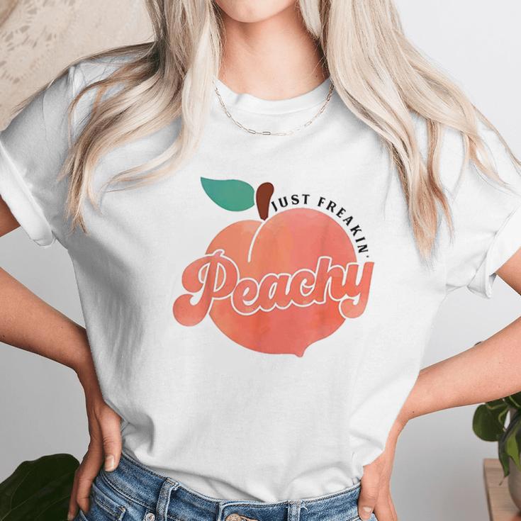 Just Freakin Peachy Hippie Summer Unisex T-Shirt Gifts for Her