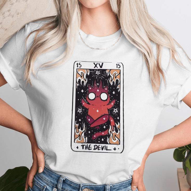 Kawaii Pastel Goth Art The Devil Tarot Cute Demon Cat Creepy Unisex T-Shirt Gifts for Her