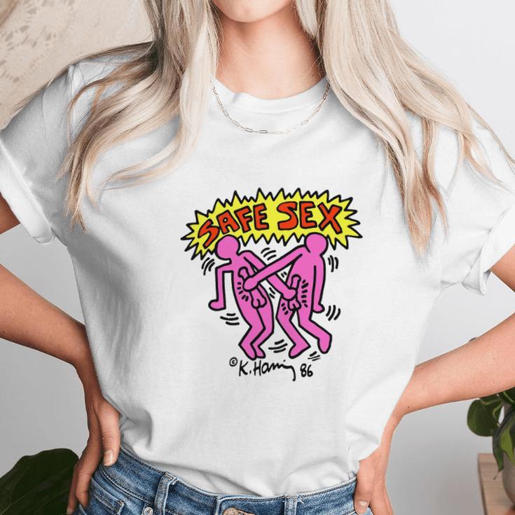 Keith Haring Safe Aids Instruction Unisex T-Shirt Gifts for Her