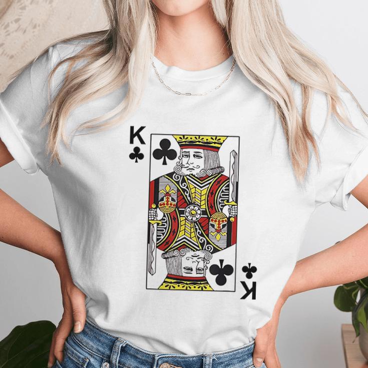 King Of Clubs Blackjack Cards Poker 21 K Unisex T-Shirt Gifts for Her