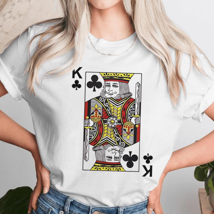 - King Of Clubs Blackjack Cards Poker 21 Unisex T-Shirt Gifts for Her