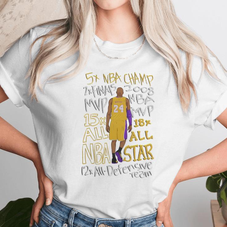 Kobe Bryant Accolades T-Shirt Unisex T-Shirt Gifts for Her